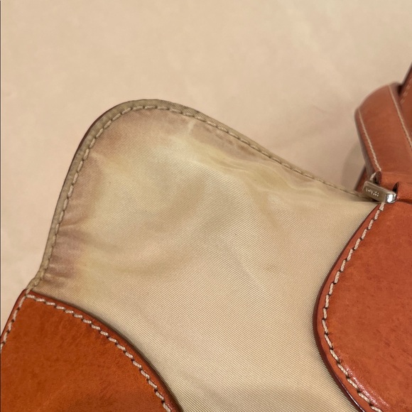 Prada handbag ,Cream and luggage leather  trimming - Picture 12 of 17